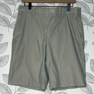 Walter Hagen Golf Shorts 34 Green Pattern Flex Waist Athletic Short